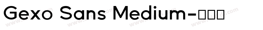 Gexo Sans Medium字体转换